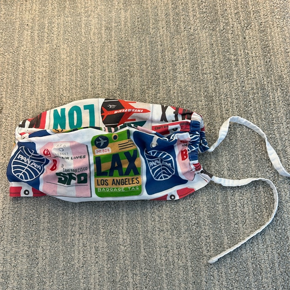 Fun travel themed scrub cap